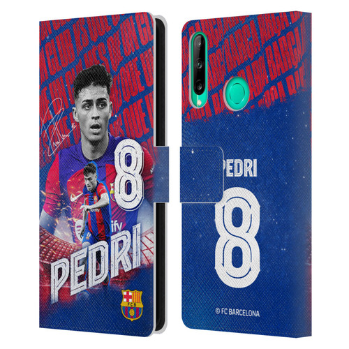 FC Barcelona 2023/24 First Team Pedri Leather Book Wallet Case Cover For Huawei P40 lite E