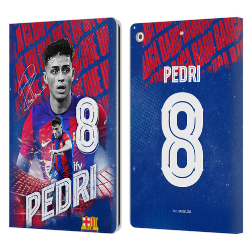 FC Barcelona 2023/24 First Team Pedri Leather Book Wallet Case Cover For Apple iPad 10.2 2019/2020/2021