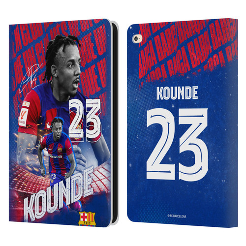 FC Barcelona 2023/24 First Team Jules Koundé Leather Book Wallet Case Cover For Apple iPad Air 2 (2014)