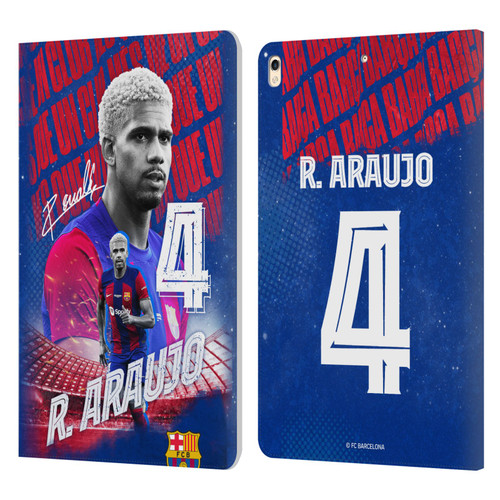 FC Barcelona 2023/24 First Team Ronald Araújo Leather Book Wallet Case Cover For Apple iPad Pro 10.5 (2017)