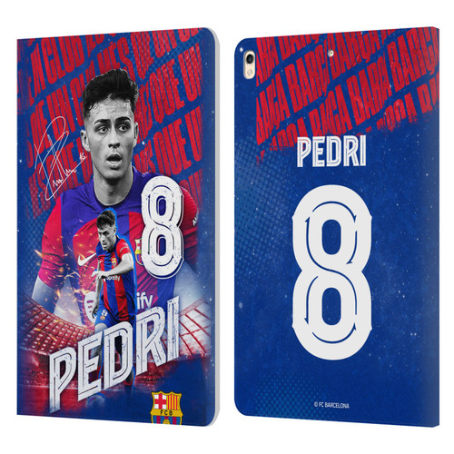 FC Barcelona 2023/24 First Team Pedri Leather Book Wallet Case Cover For Apple iPad Pro 10.5 (2017)