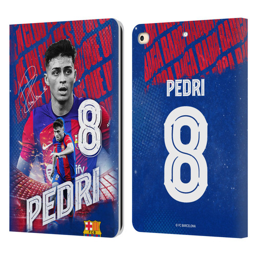 FC Barcelona 2023/24 First Team Pedri Leather Book Wallet Case Cover For Apple iPad 9.7 2017 / iPad 9.7 2018