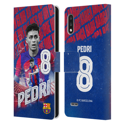 FC Barcelona 2023/24 First Team Pedri Leather Book Wallet Case Cover For LG K22