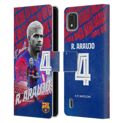 FC Barcelona 2023/24 First Team Ronald Araújo Leather Book Wallet Case Cover For Nokia C2 2nd Edition