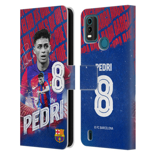FC Barcelona 2023/24 First Team Pedri Leather Book Wallet Case Cover For Nokia G11 Plus