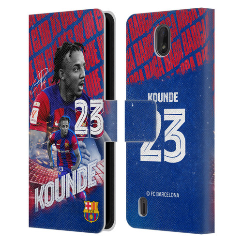 FC Barcelona 2023/24 First Team Jules Koundé Leather Book Wallet Case Cover For Nokia C01 Plus/C1 2nd Edition