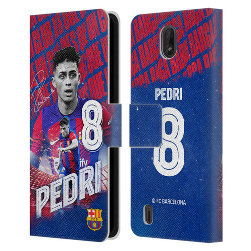 FC Barcelona 2023/24 First Team Pedri Leather Book Wallet Case Cover For Nokia C01 Plus/C1 2nd Edition