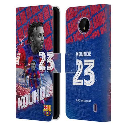 FC Barcelona 2023/24 First Team Jules Koundé Leather Book Wallet Case Cover For Nokia C10 / C20