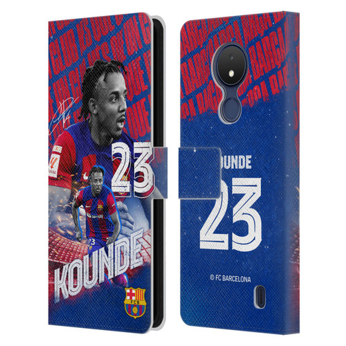 FC Barcelona 2023/24 First Team Jules Koundé Leather Book Wallet Case Cover For Nokia C21