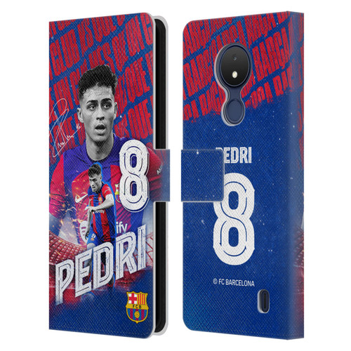 FC Barcelona 2023/24 First Team Pedri Leather Book Wallet Case Cover For Nokia C21