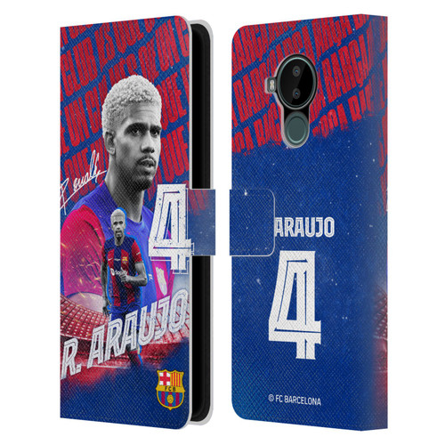 FC Barcelona 2023/24 First Team Ronald Araújo Leather Book Wallet Case Cover For Nokia C30