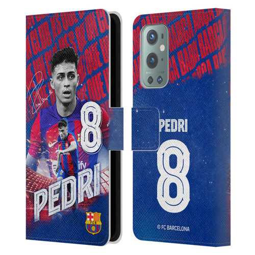 FC Barcelona 2023/24 First Team Pedri Leather Book Wallet Case Cover For OnePlus 9