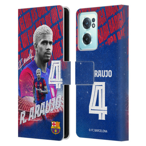 FC Barcelona 2023/24 First Team Ronald Araújo Leather Book Wallet Case Cover For OnePlus Nord CE 2 5G