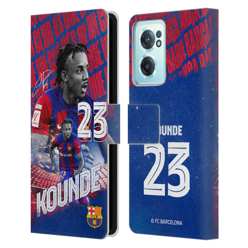 FC Barcelona 2023/24 First Team Jules Koundé Leather Book Wallet Case Cover For OnePlus Nord CE 2 5G