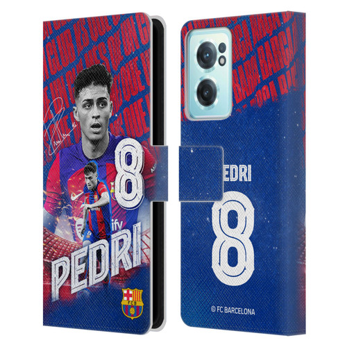 FC Barcelona 2023/24 First Team Pedri Leather Book Wallet Case Cover For OnePlus Nord CE 2 5G