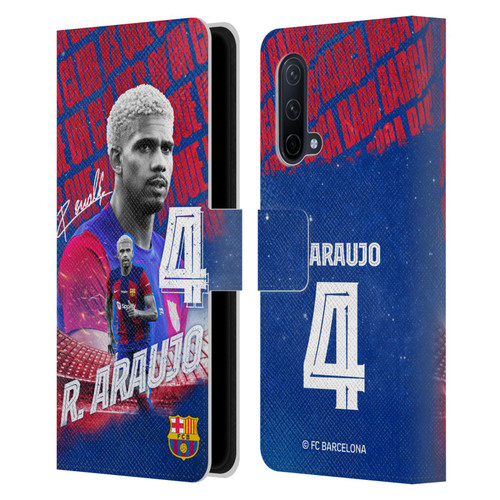 FC Barcelona 2023/24 First Team Ronald Araújo Leather Book Wallet Case Cover For OnePlus Nord CE 5G