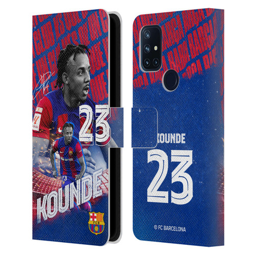 FC Barcelona 2023/24 First Team Jules Koundé Leather Book Wallet Case Cover For OnePlus Nord N10 5G