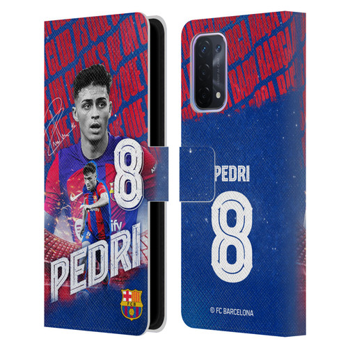 FC Barcelona 2023/24 First Team Pedri Leather Book Wallet Case Cover For OPPO A54 5G