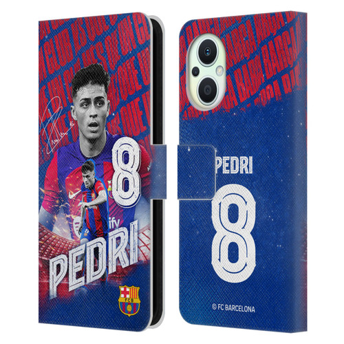 FC Barcelona 2023/24 First Team Pedri Leather Book Wallet Case Cover For OPPO Reno8 Lite