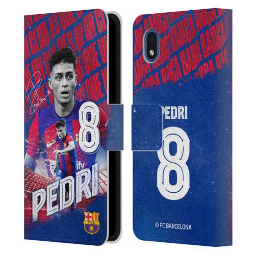 FC Barcelona 2023/24 First Team Pedri Leather Book Wallet Case Cover For Samsung Galaxy A01 Core (2020)
