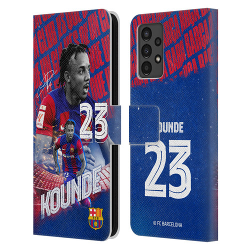 FC Barcelona 2023/24 First Team Jules Koundé Leather Book Wallet Case Cover For Samsung Galaxy A13 (2022)