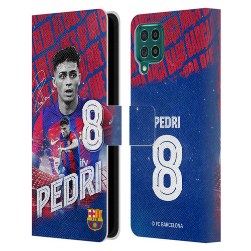 FC Barcelona 2023/24 First Team Pedri Leather Book Wallet Case Cover For Samsung Galaxy F62 (2021)