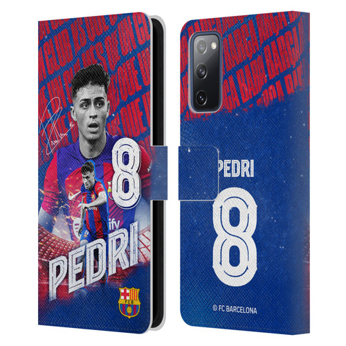 FC Barcelona 2023/24 First Team Pedri Leather Book Wallet Case Cover For Samsung Galaxy S20 FE / 5G