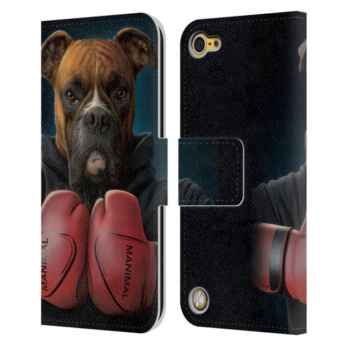 Vincent Hie Canidae Boxer Leather Book Wallet Case Cover For Apple iPod Touch 5G 5th Gen