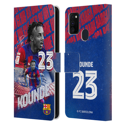 FC Barcelona 2023/24 First Team Jules Koundé Leather Book Wallet Case Cover For Samsung Galaxy M30s (2019)/M21 (2020)