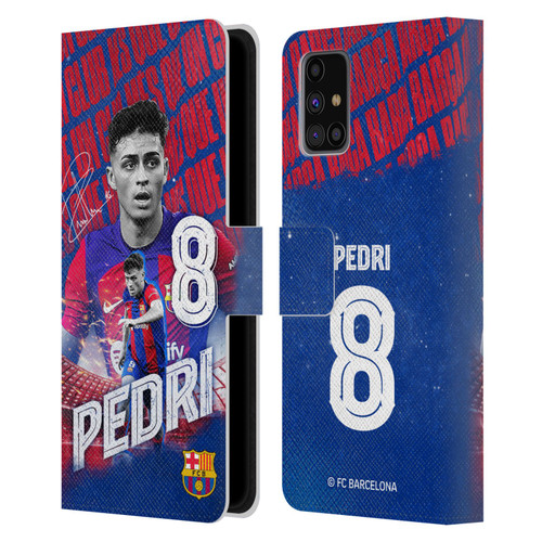 FC Barcelona 2023/24 First Team Pedri Leather Book Wallet Case Cover For Samsung Galaxy M31s (2020)