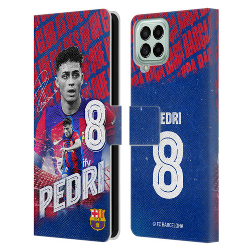 FC Barcelona 2023/24 First Team Pedri Leather Book Wallet Case Cover For Samsung Galaxy M33 (2022)