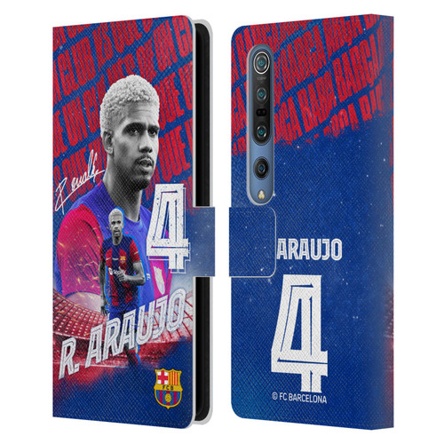 FC Barcelona 2023/24 First Team Ronald Araújo Leather Book Wallet Case Cover For Xiaomi Mi 10 5G / Mi 10 Pro 5G