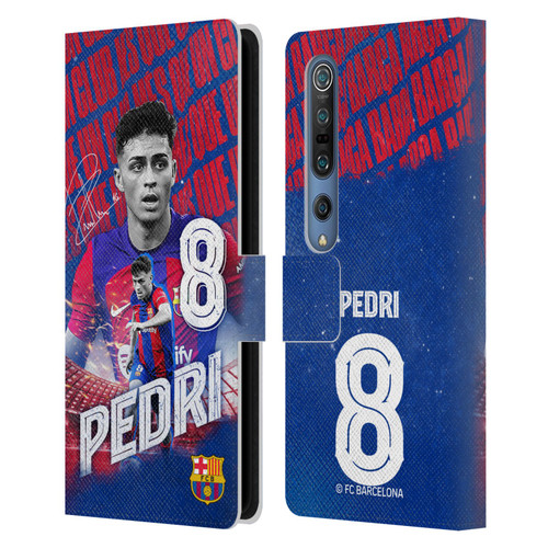 FC Barcelona 2023/24 First Team Pedri Leather Book Wallet Case Cover For Xiaomi Mi 10 5G / Mi 10 Pro 5G