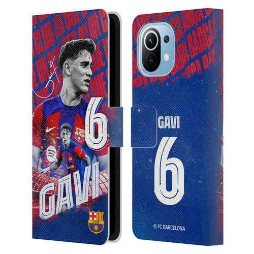 FC Barcelona 2023/24 First Team Gavi Leather Book Wallet Case Cover For Xiaomi Mi 11