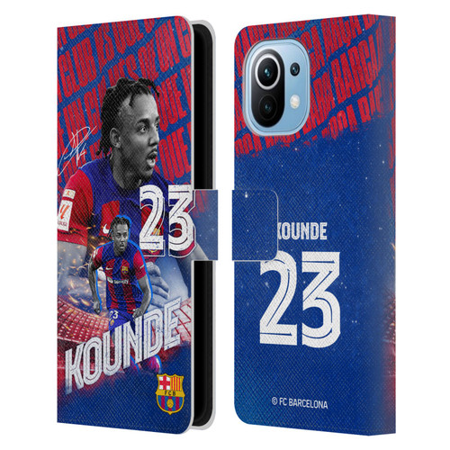 FC Barcelona 2023/24 First Team Jules Koundé Leather Book Wallet Case Cover For Xiaomi Mi 11
