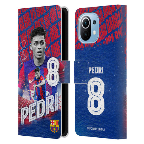 FC Barcelona 2023/24 First Team Pedri Leather Book Wallet Case Cover For Xiaomi Mi 11