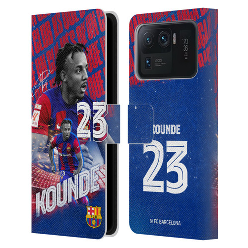 FC Barcelona 2023/24 First Team Jules Koundé Leather Book Wallet Case Cover For Xiaomi Mi 11 Ultra