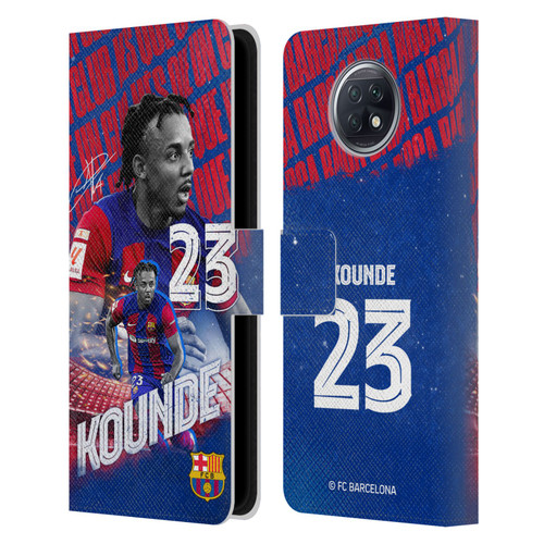 FC Barcelona 2023/24 First Team Jules Koundé Leather Book Wallet Case Cover For Xiaomi Redmi Note 9T 5G