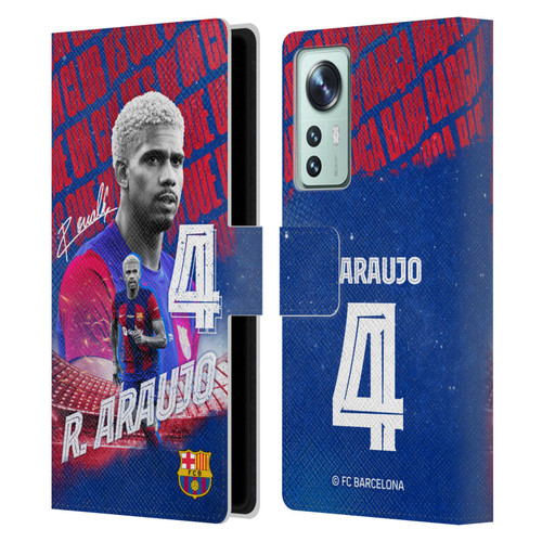 FC Barcelona 2023/24 First Team Ronald Araújo Leather Book Wallet Case Cover For Xiaomi 12