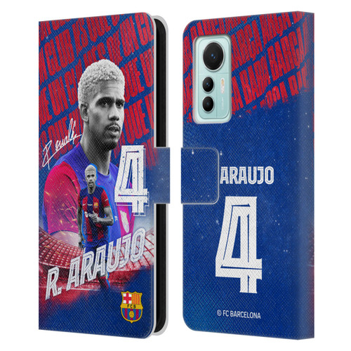 FC Barcelona 2023/24 First Team Ronald Araújo Leather Book Wallet Case Cover For Xiaomi 12 Lite
