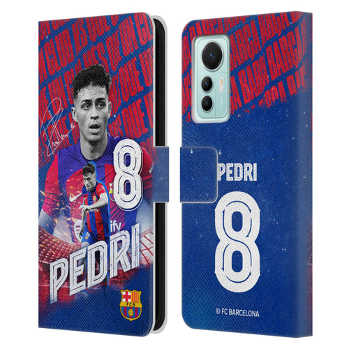 FC Barcelona 2023/24 First Team Pedri Leather Book Wallet Case Cover For Xiaomi 12 Lite
