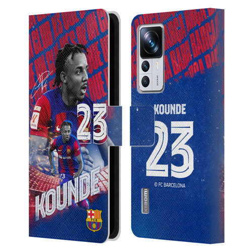 FC Barcelona 2023/24 First Team Jules Koundé Leather Book Wallet Case Cover For Xiaomi 12T Pro