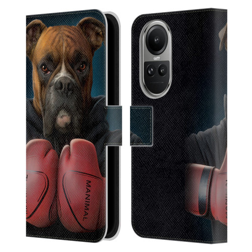 Vincent Hie Canidae Boxer Leather Book Wallet Case Cover For OPPO Reno10 5G / Reno10 Pro 5G