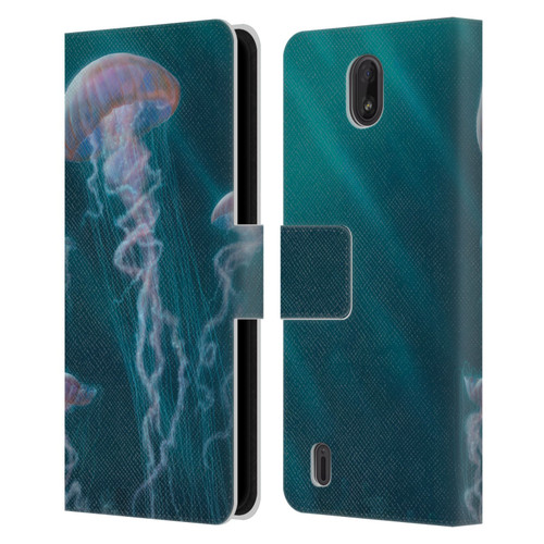 Vincent Hie Underwater Jellyfish Leather Book Wallet Case Cover For Nokia C01 Plus/C1 2nd Edition