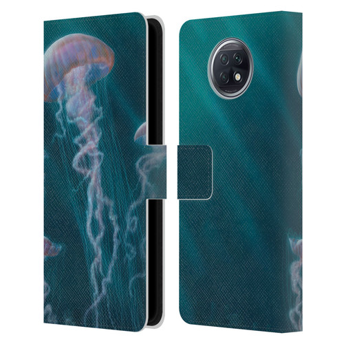 Vincent Hie Underwater Jellyfish Leather Book Wallet Case Cover For Xiaomi Redmi Note 9T 5G