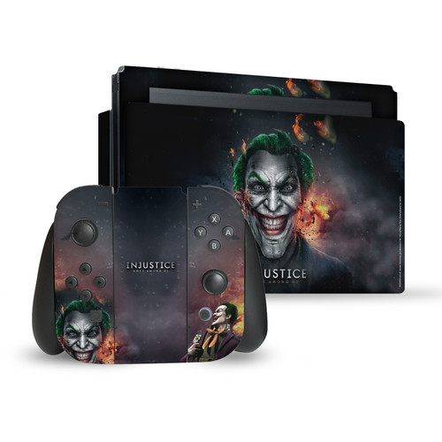 Injustice Gods Among Us Key Art Joker Vinyl Sticker Skin Decal Cover for Nintendo Switch Bundle