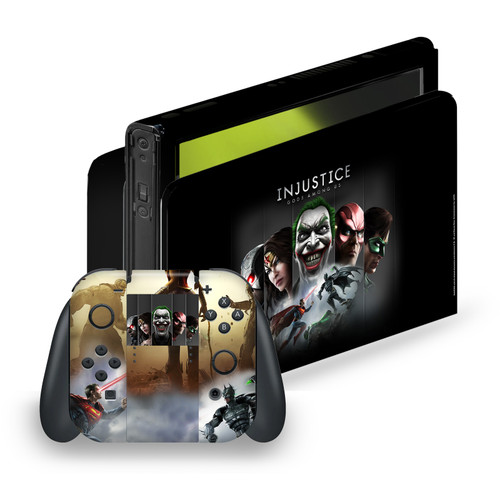 Injustice Gods Among Us Key Art Poster Vinyl Sticker Skin Decal Cover for Nintendo Switch OLED Bundle