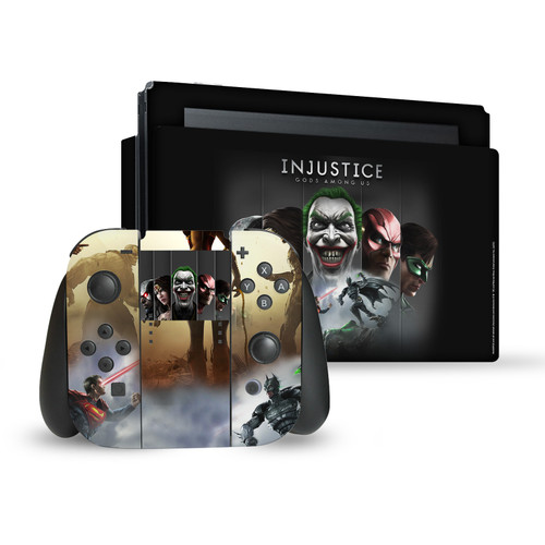 Injustice Gods Among Us Key Art Poster Vinyl Sticker Skin Decal Cover for Nintendo Switch Bundle