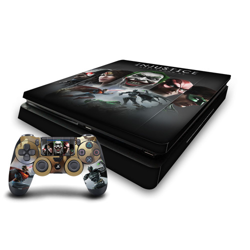 Injustice Gods Among Us Key Art Poster Vinyl Sticker Skin Decal Cover for Sony PS4 Slim Console & Controller