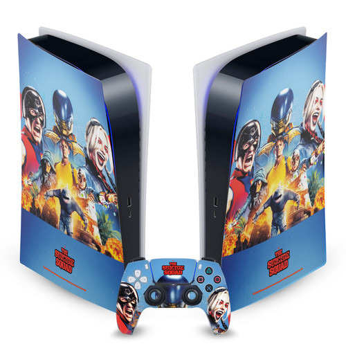 The Suicide Squad 2021 Character Poster Group Vinyl Sticker Skin Decal Cover for Sony PS5 Digital Edition Bundle